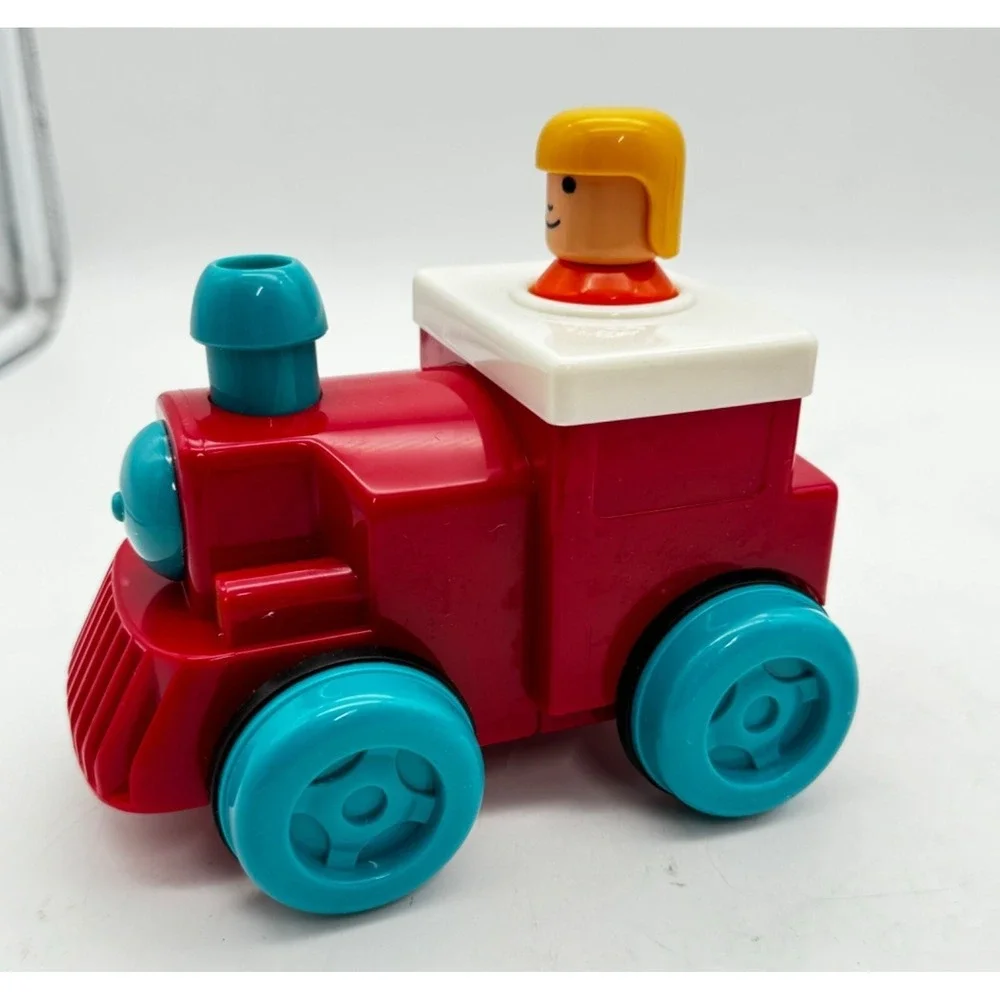 BATTAT Push & Go Airplane & Train Toy Vehicles Set Toddlers Pull‎ & Go